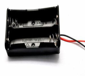 18650 Black Plastic Case Battery Storage Box Holder With 6 Wire for 2X 7.4V DIYin chennai