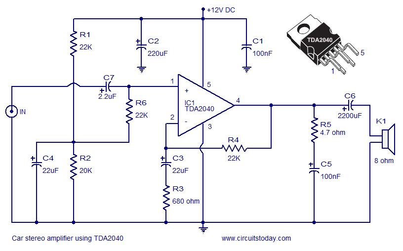 stereo amplifier circuit BA5417